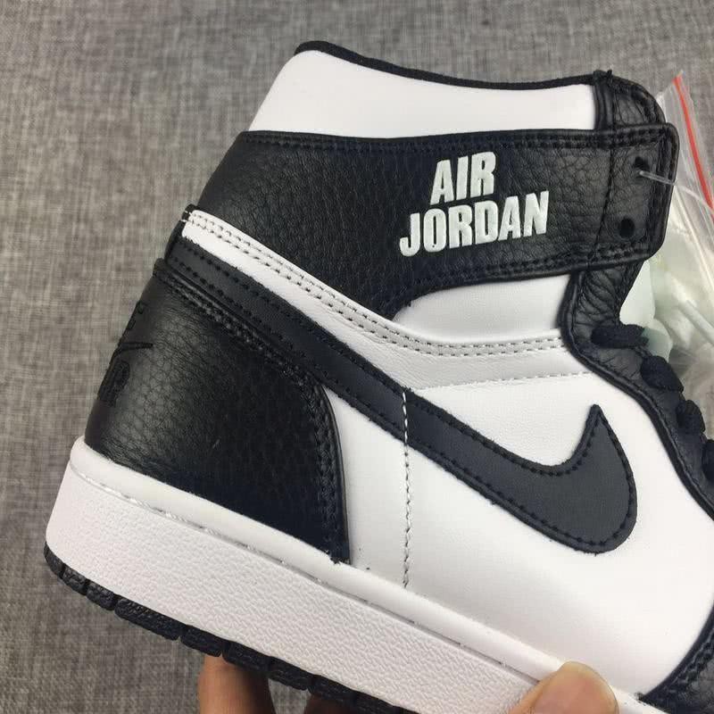 Air Jordan 1 Leather Black White Men 8
