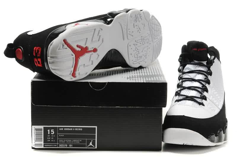  Air Jordan 9 White Black Super Size Men 5