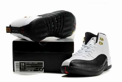 Air Jordan 12 White Black Super Size Men 2