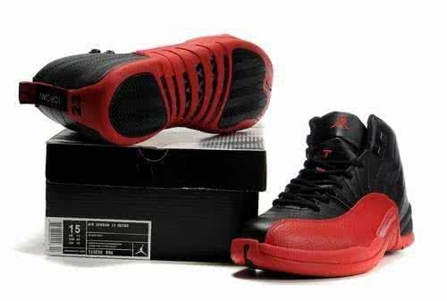 Air Jordan 12 Black Red Super Size Men 2