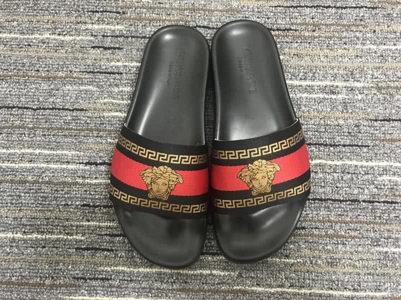 Versace Dark And  Red Leisure Shoes Slipper Men 2