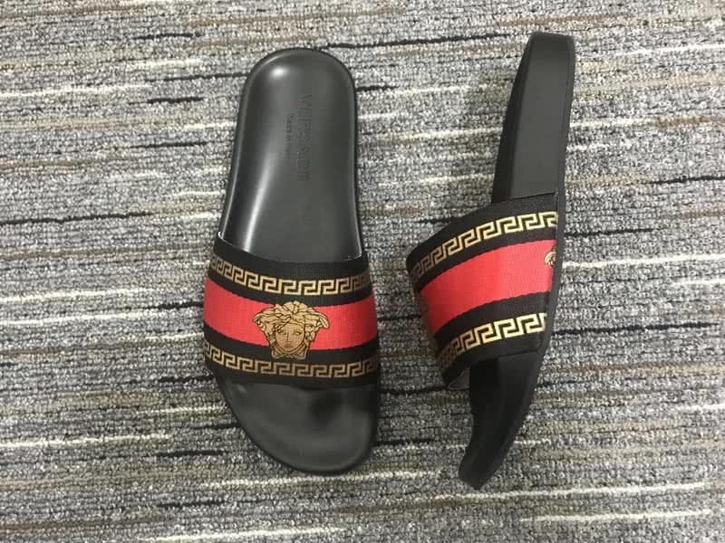 Versace Dark And  Red Leisure Shoes Slipper Men 3