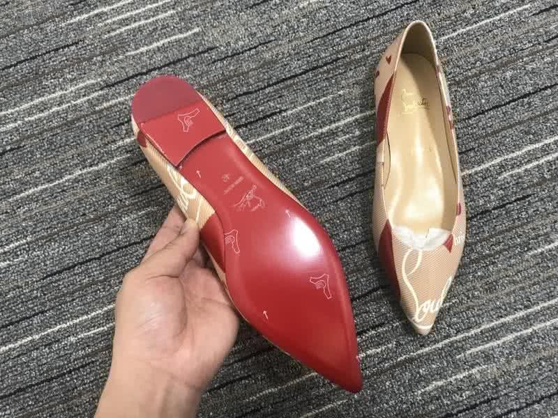 Christian Louboutin Women's Flats Pink Stripe And Painting 5