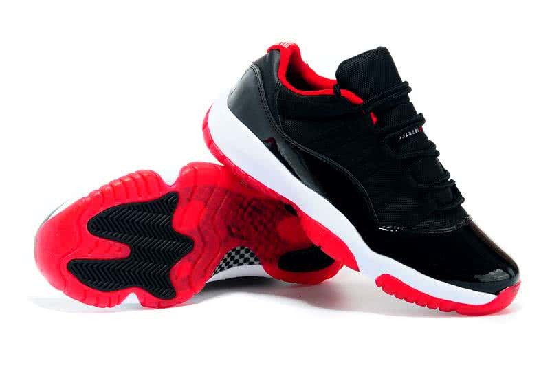 Air Jordan 11 Low Top Black Red White Super Size Men 6