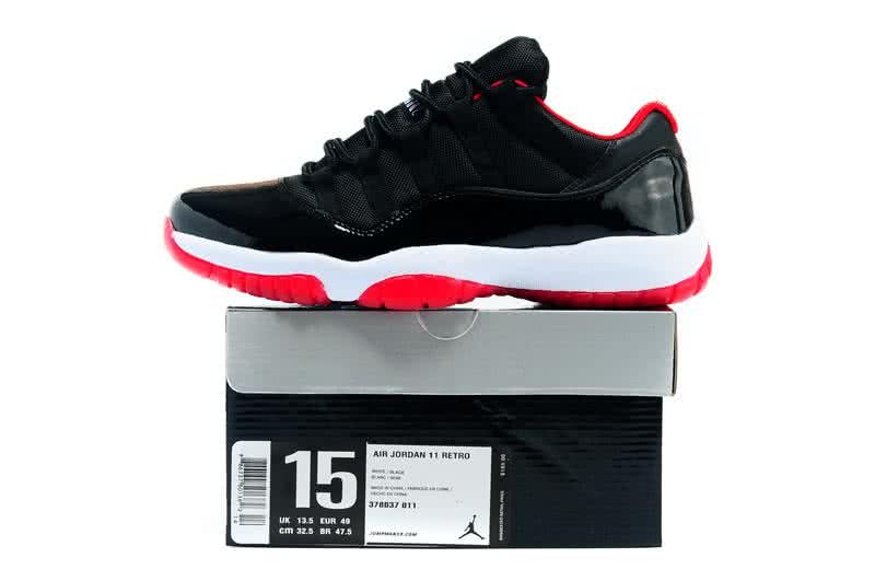 Air Jordan 11 Low Top Black Red White Super Size Men 7