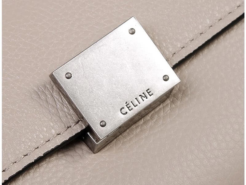 Celine Trapeze Shoulder Bag Calfskin With Suede Grey 5