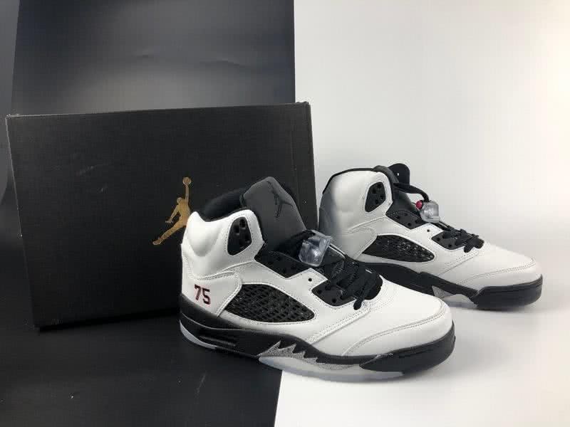 Air Jordan 5 Black And White Men 1