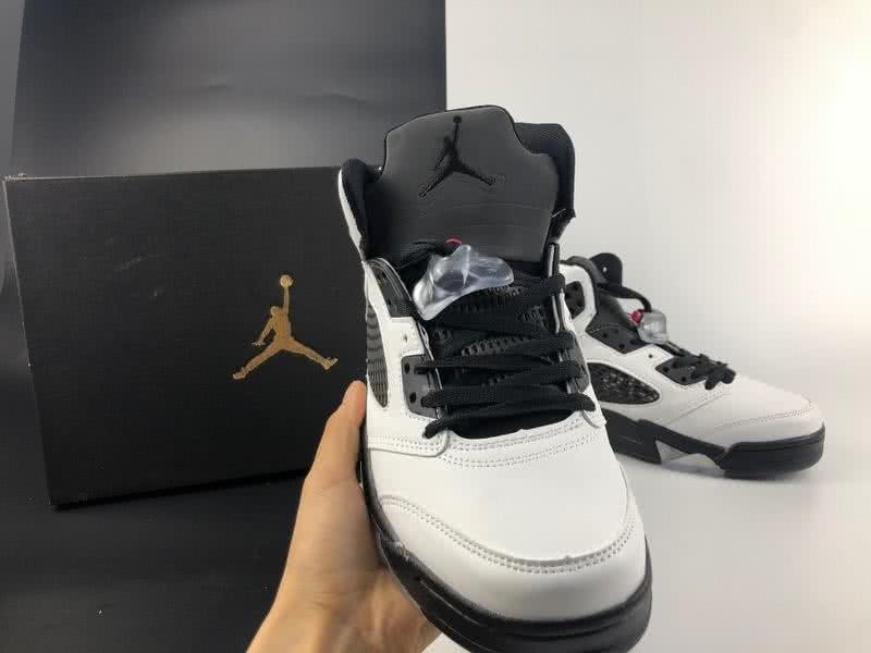 Air Jordan 5 Black And White Men 5