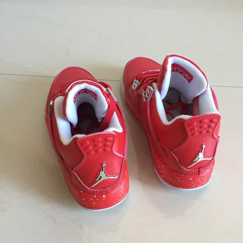 Air Jordan 4 Shoes Red And White Women/Men 7