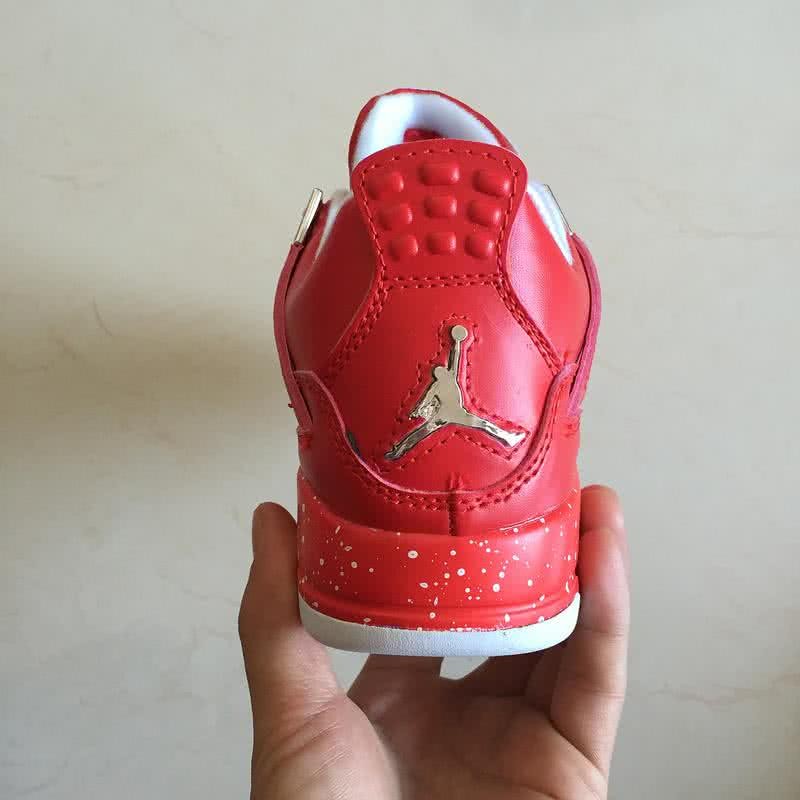 Air Jordan 4 Shoes Red And White Women/Men 9