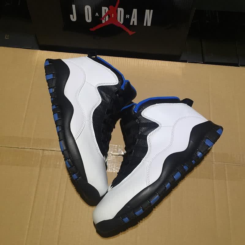 Air Jordan 10 White Black And Blue Men 5