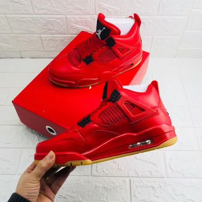 Air Jordan 4 Shoes Red Women/Men 3