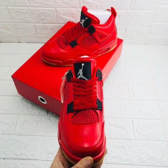 Air Jordan 4 Shoes Red Women/Men 4