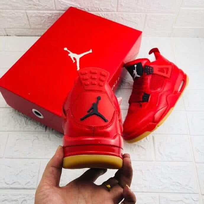 Air Jordan 4 Shoes Red Women/Men 5