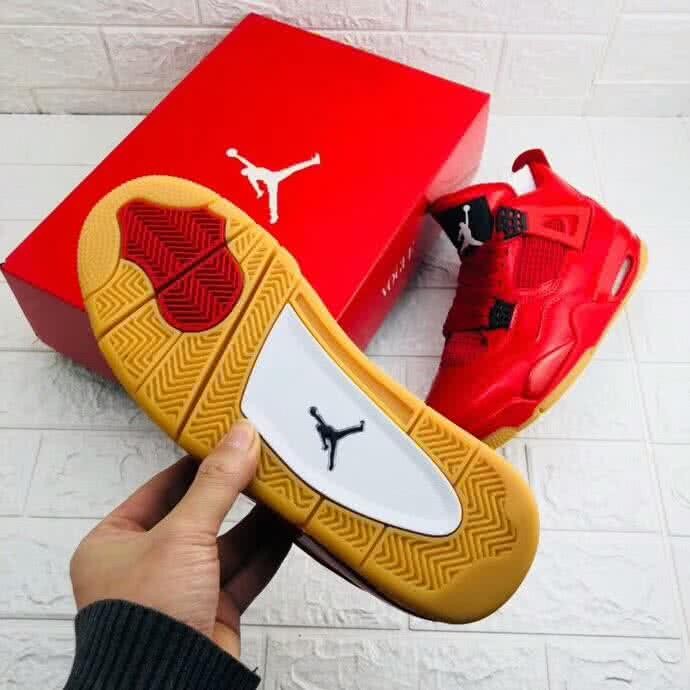 Air Jordan 4 Shoes Red Women/Men 6