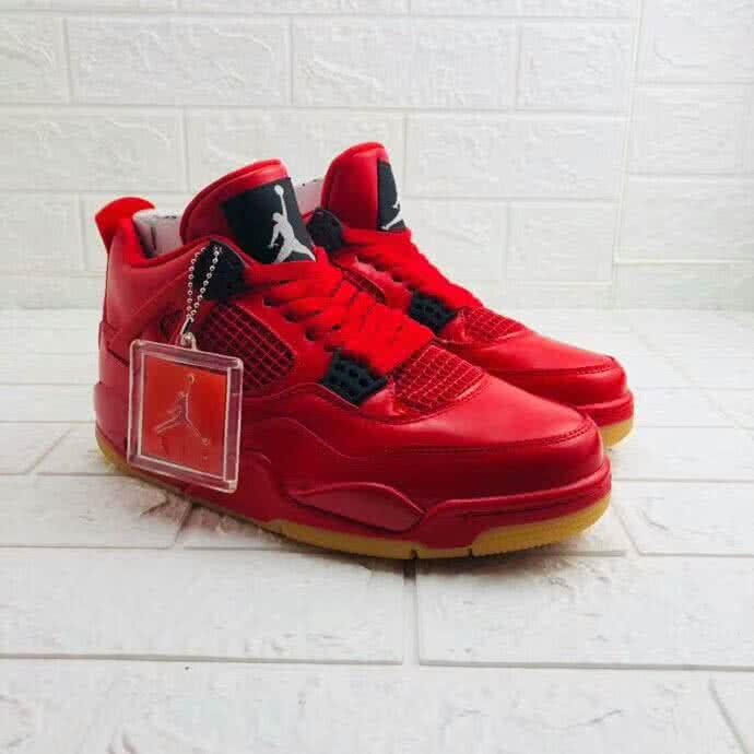 Air Jordan 4 Shoes Red Women/Men 8