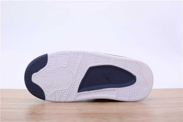 Air Jordan 4 Shoes Black And White Children 4
