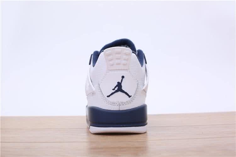 Air Jordan 4 Shoes Black And White Children 6