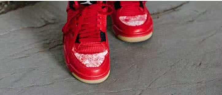Air Jordan 4 Shoes Red Women/Men 2