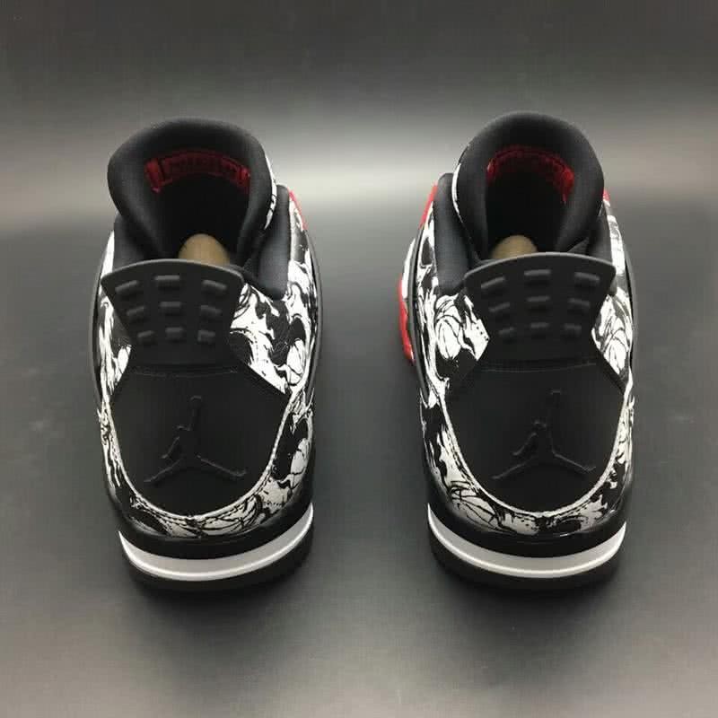 Air Jordan 4 Shoes White And Black Men 3