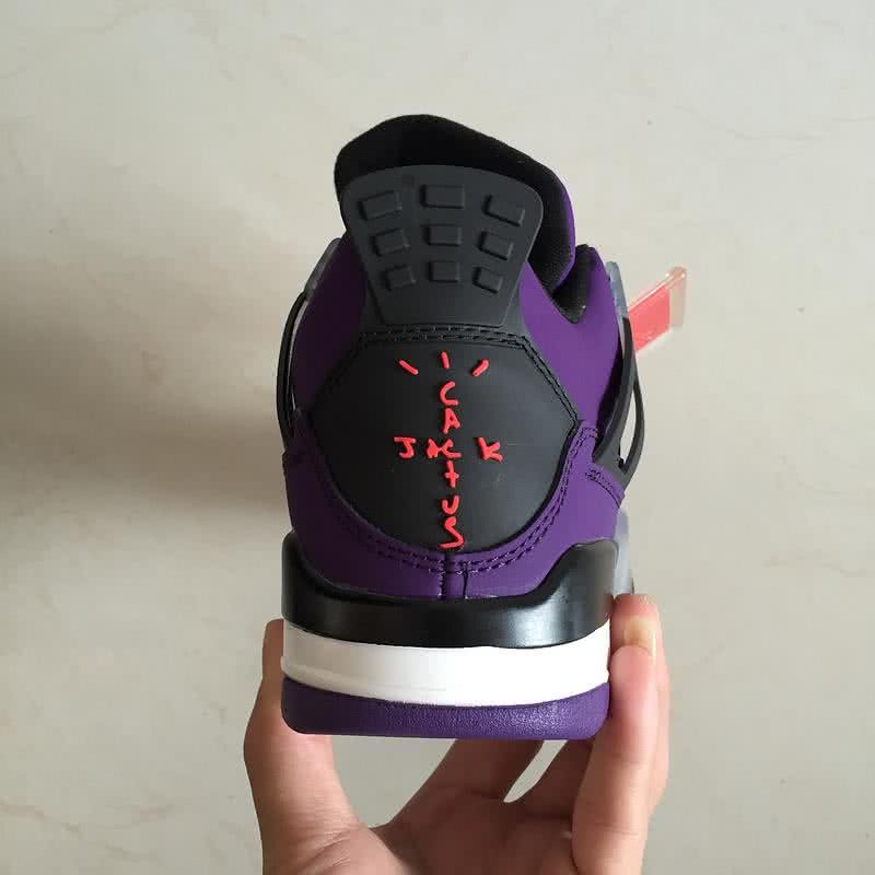 Air Jordan 4 Shoes Purple And Black Men 7