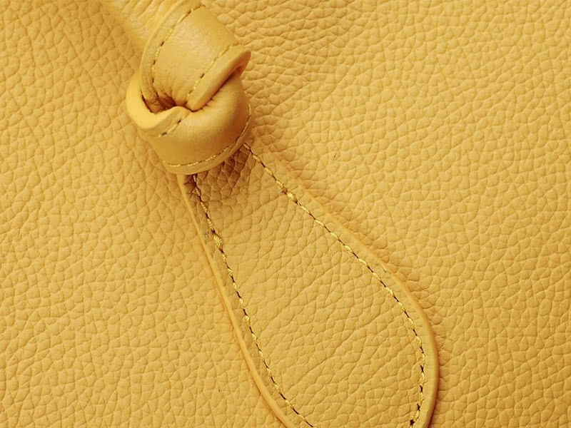 Celine Tie Nano Top Handle Bag Leather Yellow 16