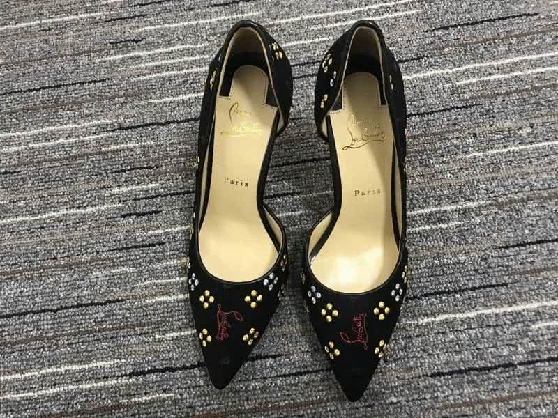 Christian Louboutin High Heels Black Suede And Embroidery 2