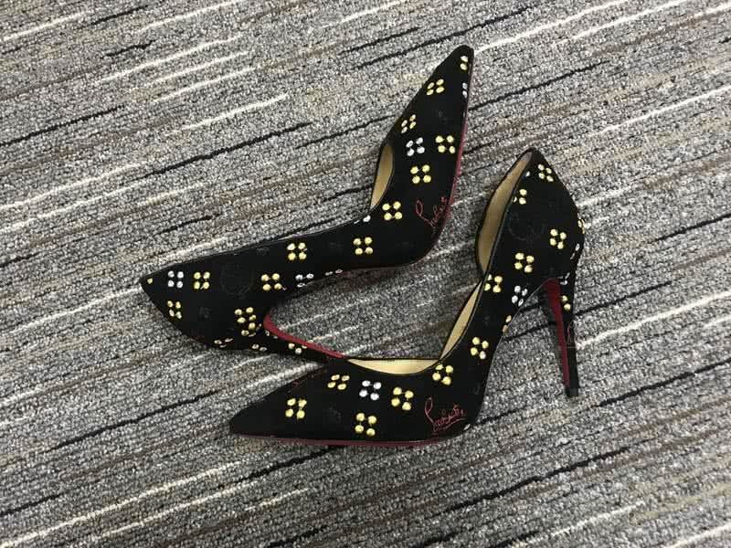 Christian Louboutin High Heels Black Suede And Embroidery 8
