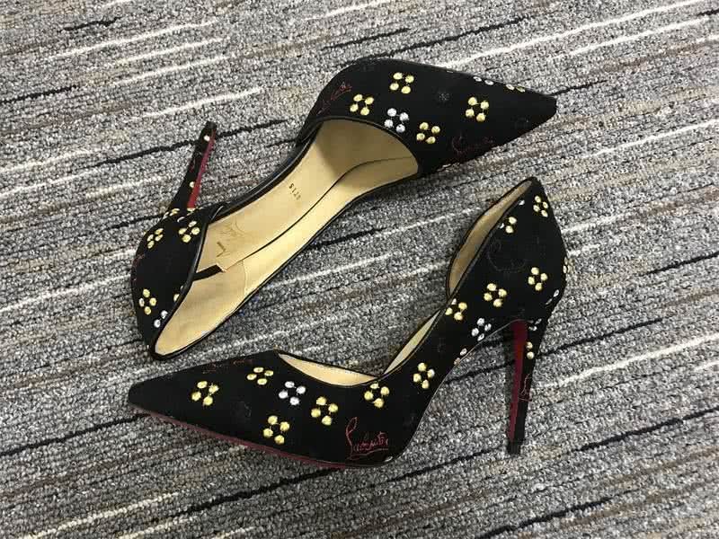 Christian Louboutin High Heels Black Suede And Embroidery 9