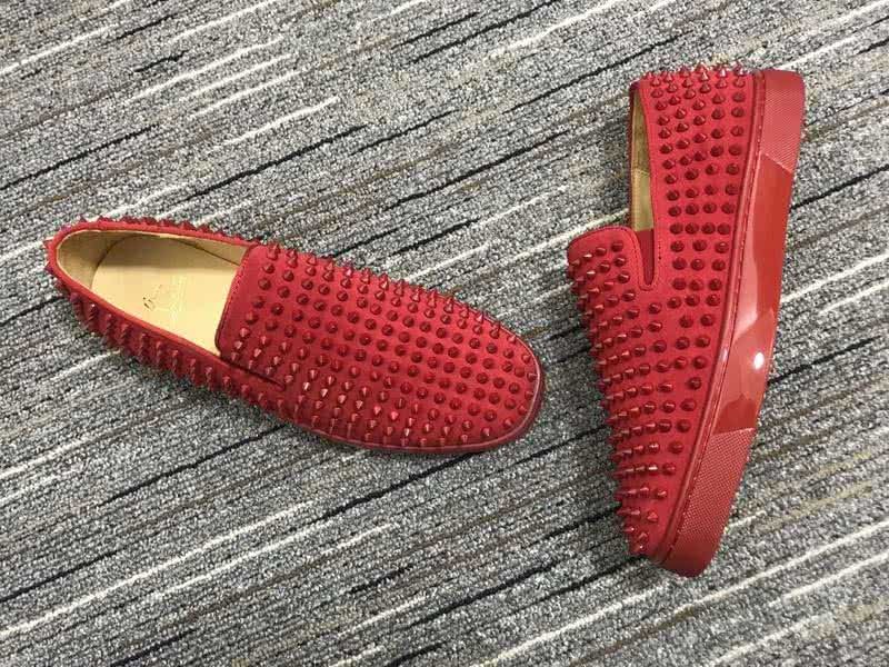 Christian Louboutin Low Top Alll Red Rivets Red Upper 4