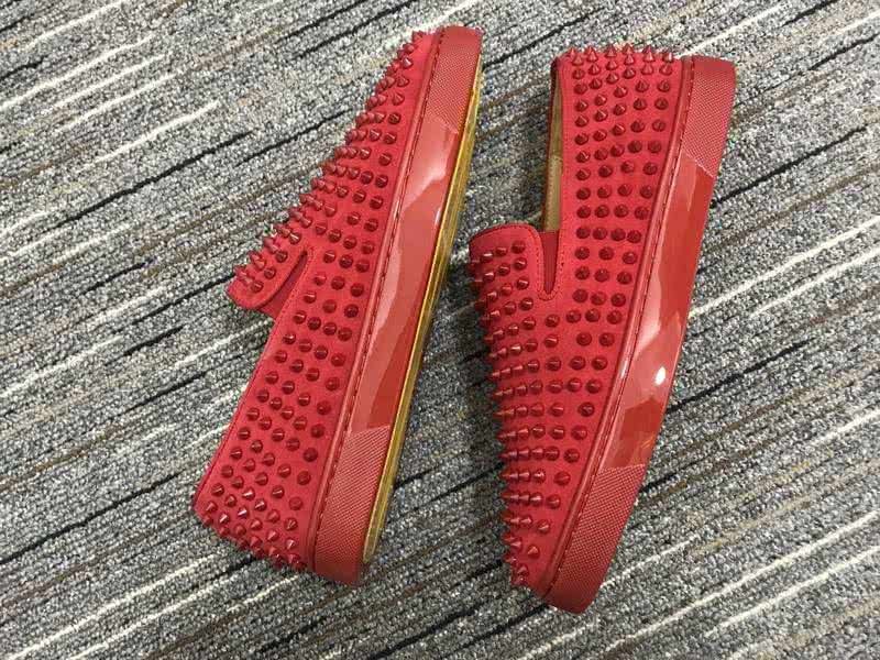 Christian Louboutin Low Top Alll Red Rivets Red Upper 5