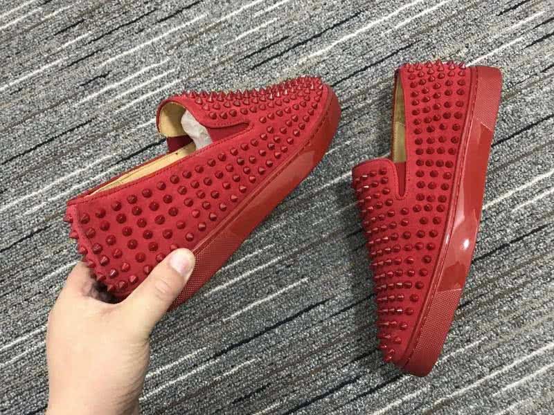 Christian Louboutin Low Top Alll Red Rivets Red Upper 7