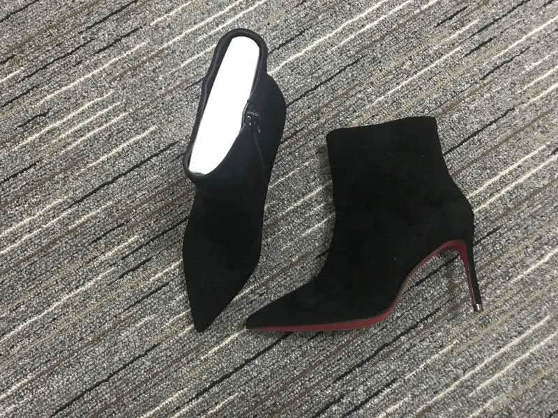 Christian Louboutin Women's Boots Black Suede High Heels 3