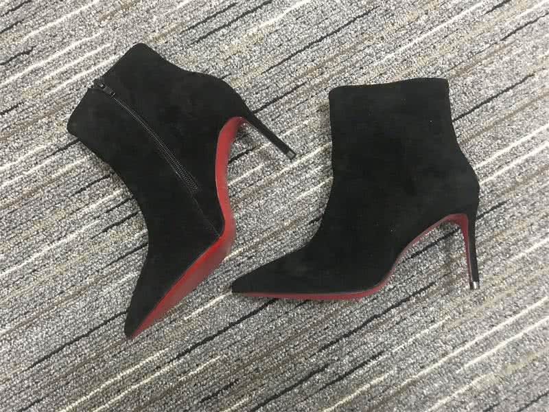 Christian Louboutin Women's Boots Black Suede High Heels 2