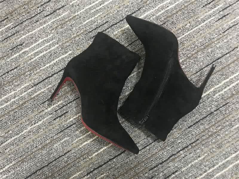 Christian Louboutin Women's Boots Black Suede High Heels 6