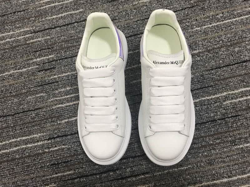 Alexander McQueen Shoes Purple upper White Leather shoes Men Women 3