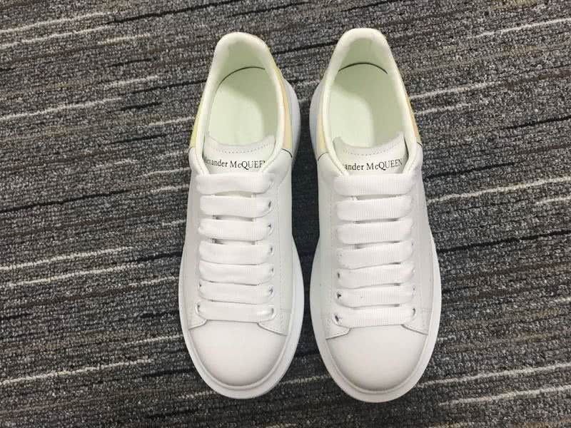 Alexander McQueen Shoes Yellow upper White Leather shoes Men Women 3