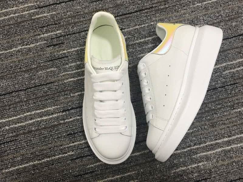 Alexander McQueen Shoes Yellow upper White Leather shoes Men Women 1