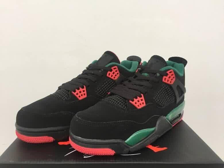 Air Jordan 4 Shoes Black And Green Men 4