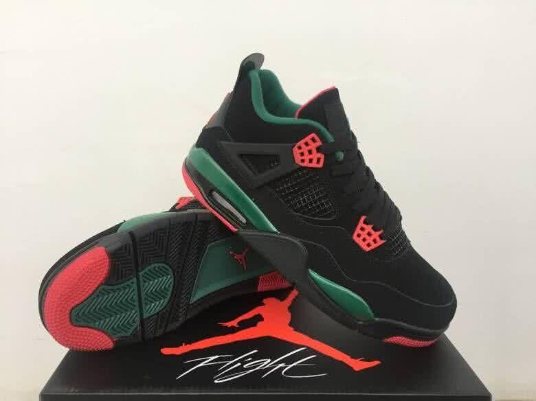 Air Jordan 4 Shoes Black And Green Men 5