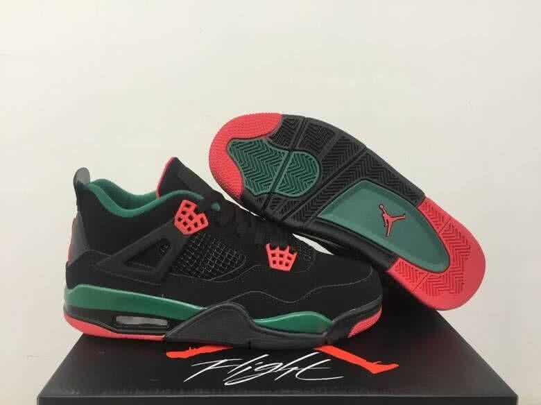 Air Jordan 4 Shoes Black And Green Men 1
