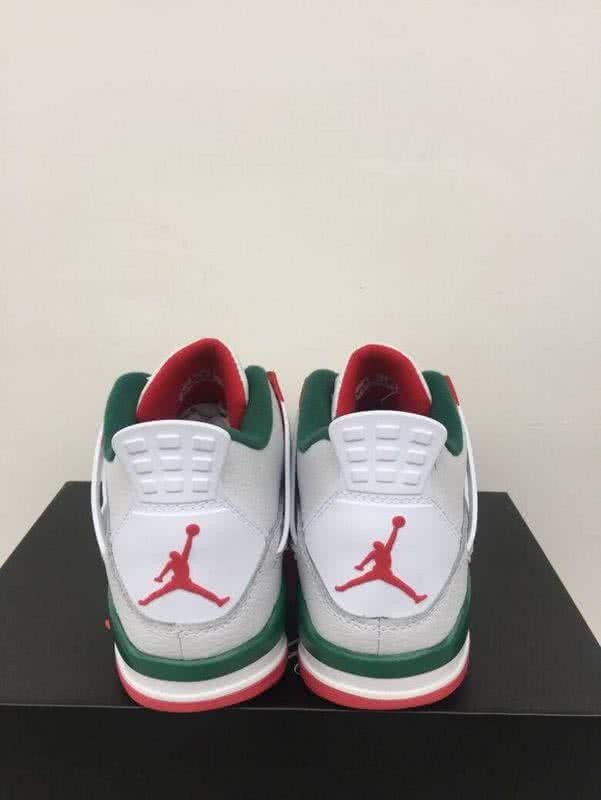 Air Jordan 4 Shoes White Grey And Red Men 2