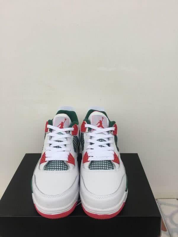 Air Jordan 4 Shoes White Grey And Red Men 3