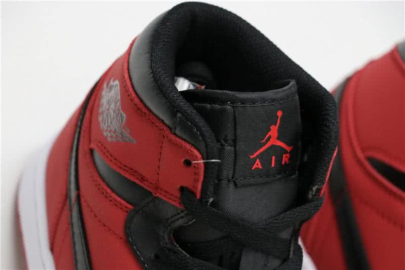 Air Jordan 1 MID Red Black And White Men 8