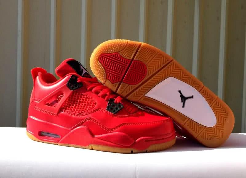 Air Jordan 4 Shoes Red And Black Men 1