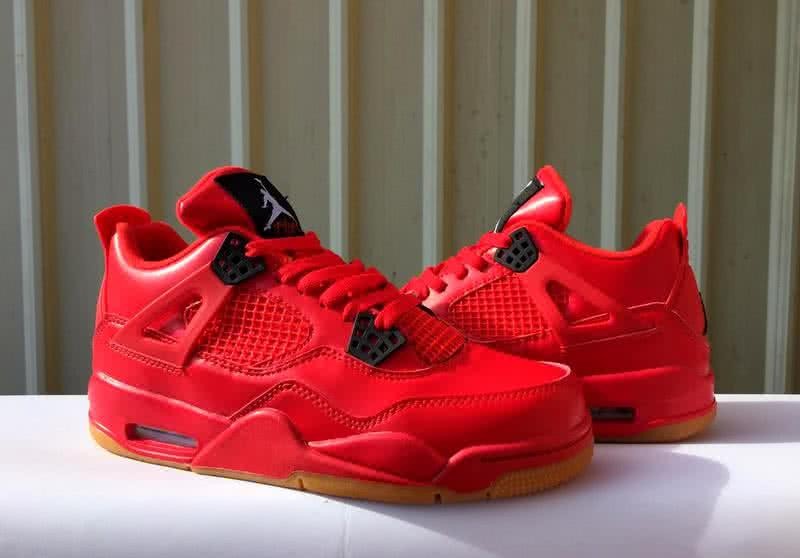 Air Jordan 4 Shoes Red And Black Men 5