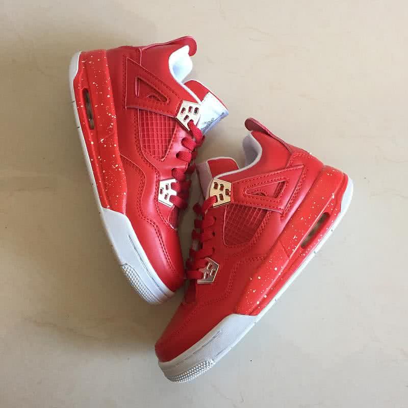 Air Jordan 4 Shoes Red Women 4