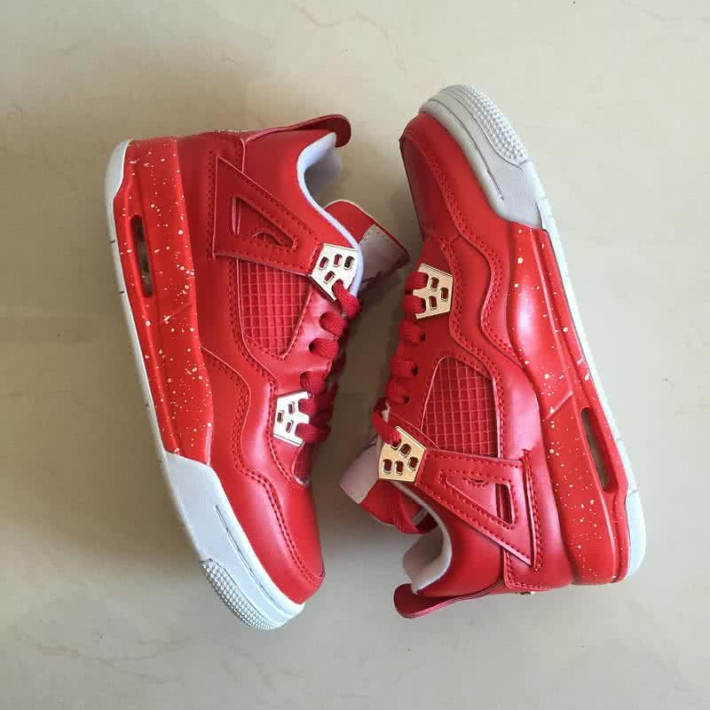 Air Jordan 4 Shoes Red Women 5