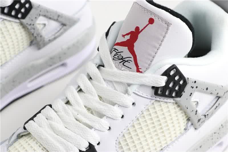 Air Jordan 4 White Cement White And Black Men 7