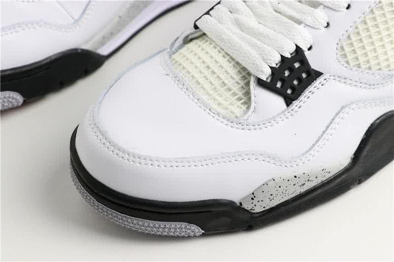 Air Jordan 4 White Cement White And Black Men 8